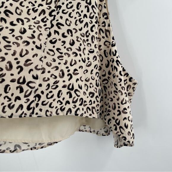 11 HONORE Tank Blouse Size 14 NWT Cropped Plus Size Curvy Animal Print Halter - Picture 14 of 16